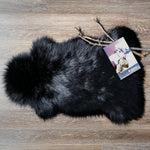 Black Soft Faux Sheepskin Fur Chair Couch Cover Area Rug