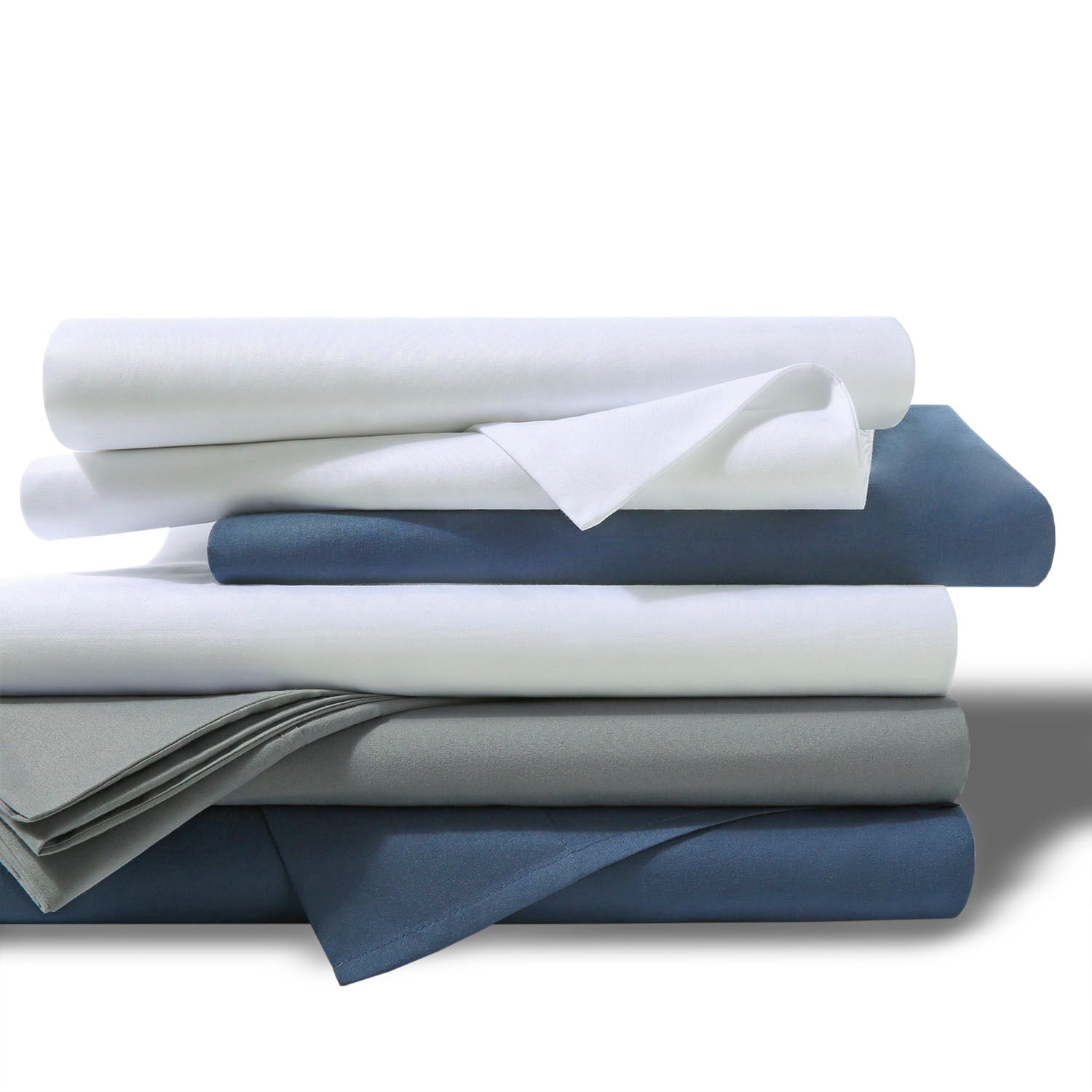 Bed Sheet Set Platinum Collection Hypoallergenic Brushed Microfiber 1800 Series Navy