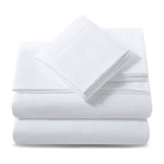 Bed Sheet Set Platinum Collection Hypoallergenic Brushed Microfiber 1800 Series White