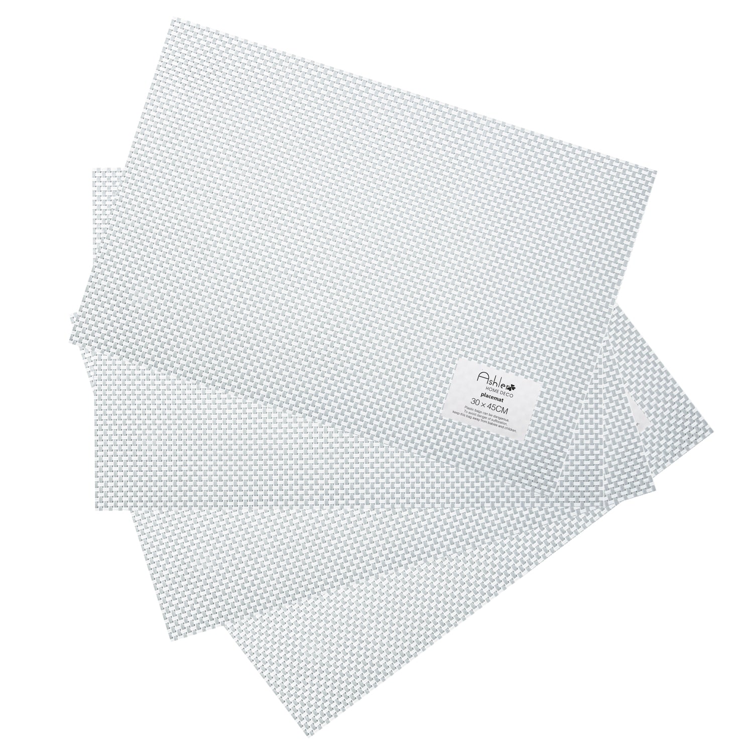 White Heat-resistant Woven Place Mats Set of 4