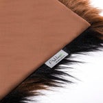 Brown Milky Cow Faux Fur Cushion Cover 18 x 18 inch