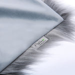 Grey Milky Cow Faux Fur Cushion Cover 18 x 18 inch