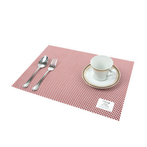 Red Heat-resistant Woven Place Mats Set of 4