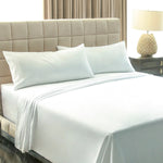 Bed Sheet Set ET Collection 1800 Embroidery Thread Series White